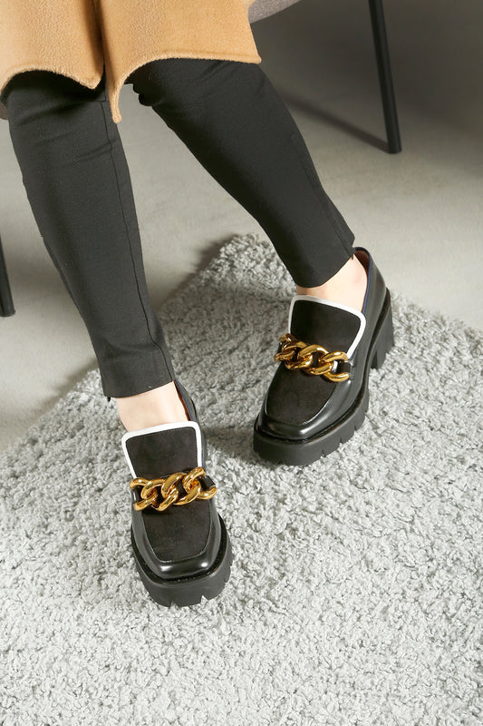 ALL BLACK Chunk Links Lady Lugg