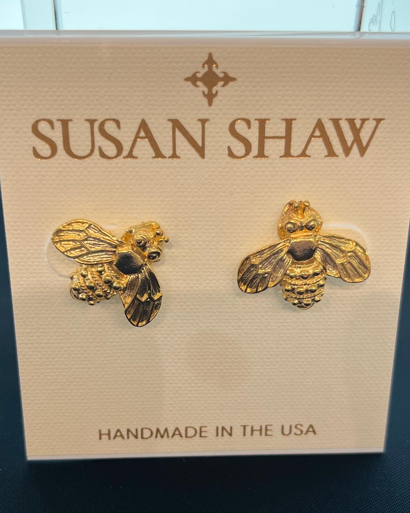 Susan Shaw Bee Stud Earrings
