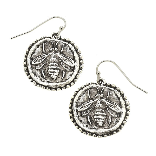 Susan Shaw Dotted Bee Dangle Earrings