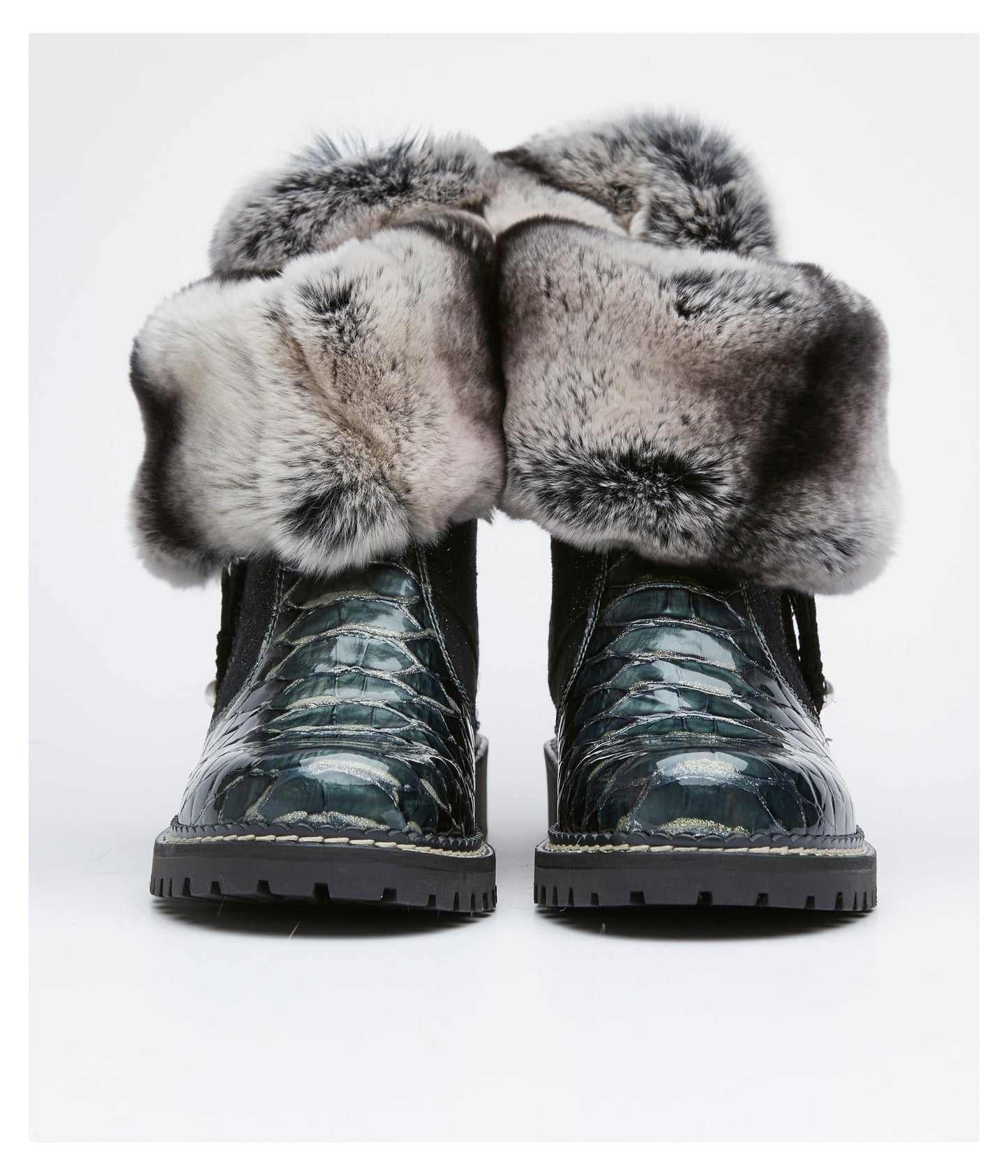 NiS Julia Python Side Zipper Boot