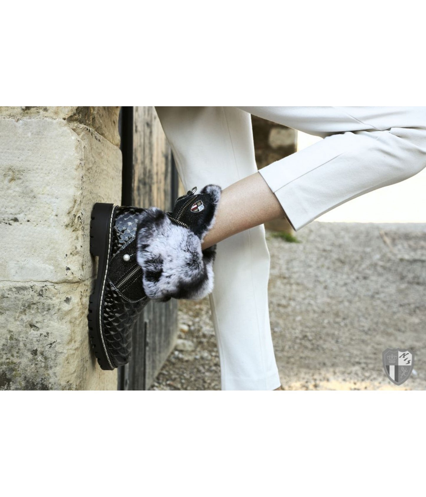 NiS Julia Python Side Zipper Boot