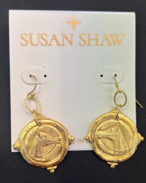 Susan Shaw Horse Head Dangle Earring
