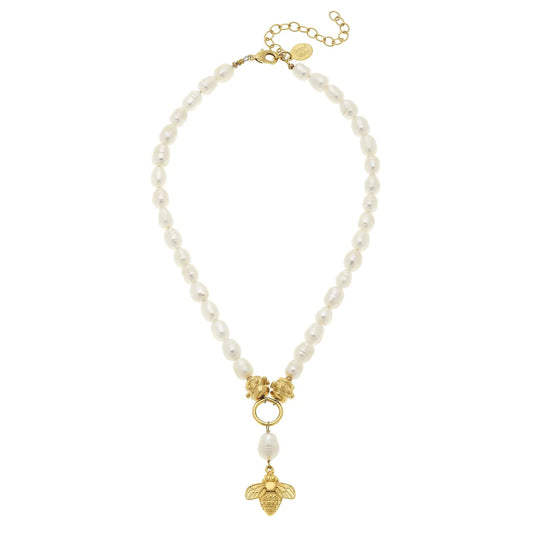 Susan Shaw Pearl Bee Necklace